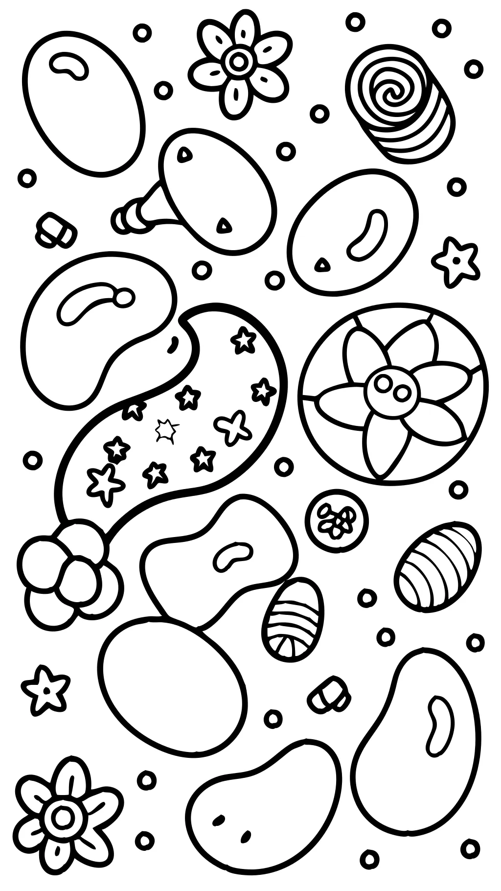 jelly bean coloring page